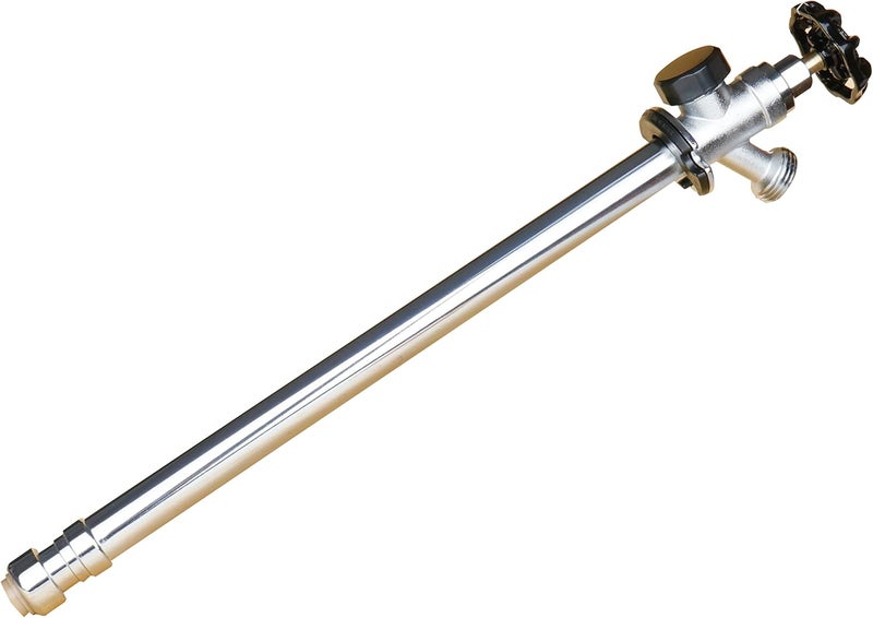 WHK 12 Inch Frost Free Outdoor Faucet Sillcock 1/2 x 3/4 Inch MHT, Frost Proof Outdoor Faucet Bib with 1/2" Push-to-Connect Plumbing Fittings, Brass Push Fit Connector for Copper, PEX, CPVC Pipe - Image 1